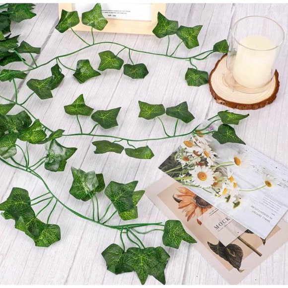 120Pack | Faux Ivy Leaves Garland Wedding Greenery Vines - Picture 4 of 11